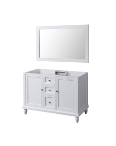 Artesia (double) 48-Inch White Bathroom Vanity Cabinet With Mirror