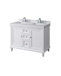 Artesia Exclusive (double) 48-Inch White Bathroom Vanity With Top/Sinks