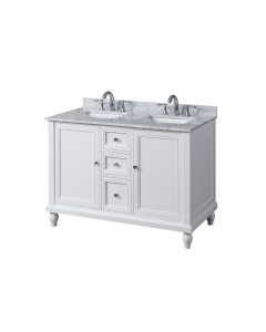 Artesia (double) 48-Inch White Bathroom Vanity With Top/Sinks