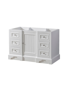 Amador (single) 48-Inch White Bathroom Vanity - Cabinet Only