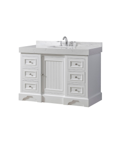 Amador Exclusive (single) 48-Inch White Bathroom Vanity With Top/Sink