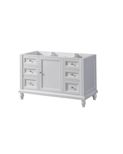 Artesia (single) 48-Inch White Bathroom Vanity - Cabinet Only