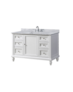 Artesia (single) 48-Inch White Bathroom Vanity With Top/Sink