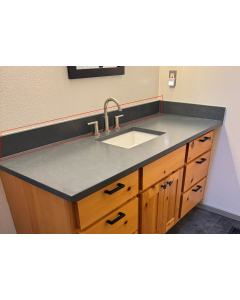 60-Inch Charcoal Soapstone Backsplash & Right Sidesplash Pictured 