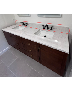 60x4-Inch Eternal Pearl Jasmine Backsplash by Silestone