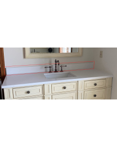 Silestone 60-inch Ethereal Noctis Quartz Backsplash & Optional Sidesplashes - 2cm Thick
