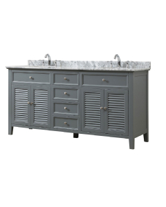 Hesperia (double) 70-Inch Gray Bathroom Vanity With Top/Sinks