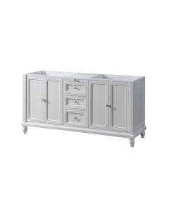 Artesia (double) 70-Inch White Bathroom Vanity - Cabinet Only