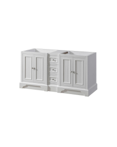 Amador (double) 60-Inch White Bathroom Vanity - Cabinet Only