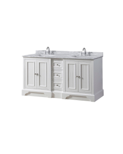 Amador (double) 60-Inch White Bathroom Vanity With Top/Sinks