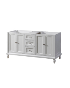 Artesia (double) 60-Inch White Bathroom Vanity - Cabinet Only