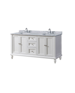 Artesia (double) 60-Inch White Bathroom Vanity With Top/Sinks
