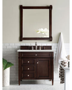 James Martin Brittany (single) 36-Inch Burnished Mahogany Vanity - 650-V36-BNM
