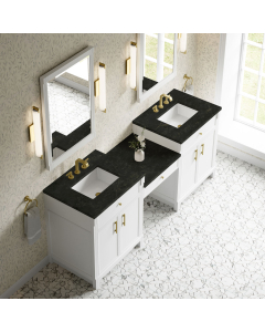 James Martin Bellshire (double) 84-Inch Bright White Vanity with Eclos Phantome Engineered Top - 660-VMC84-BW-3PHT