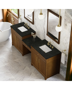 James Martin Bellshire (double) 96-Inch Honey Oak Vanity with Eclos Phantome Engineered Top - 660-VMC96-HNO-3PHT