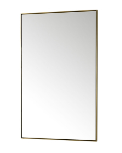 James Martin Rohe 26-Inch Champagne Brass Modern Bathroom Mirror