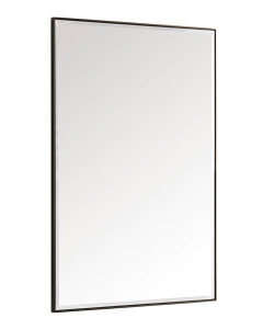 James Martin Rohe 26-Inch Matte Black Modern Bathroom Mirror