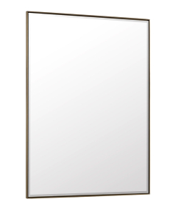 James Martin Rohe 30-Inch Champagne Brass Modern Bathroom Mirror