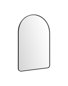 James Martin Rohe 24-Inch Arched Matte Black Modern Bathroom Mirror