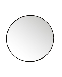 James Martin Rohe 30-Inch Matte Black Round Modern Bathroom Mirror