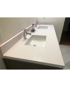 60-Inch Eternal Jasmine Pearl Backsplash 