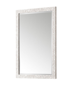 James Martin Callie 26-Inch White Mother Of Pearl Transitional Bathroom Mirror