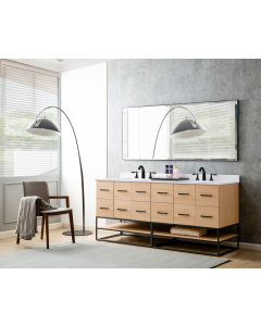 Pinesdale (double) 72-Inch Oak Bathroom Vanity With Top/Sinks & Mirror