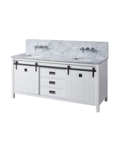 Calistoga Premium (double) 72-Inch White Bathroom Vanity With Top/Sinks