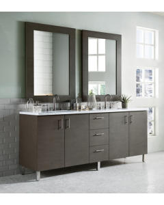 --CLEARANCE--James Martin Metropolitan (double) 72-Inch Silver Oak Vanity Cabinet - 850-V72-SOK