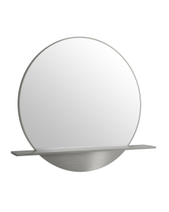 James Martin Platform 24-Inch Round Brushed Nickel Mirror