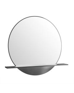 James Martin Platform 24-Inch Round Modern Iron Mirror