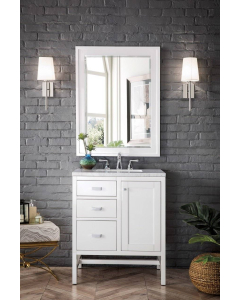James Martin Addison (single) 29.88-Inch Glossy White Vanity - E444-V30-GW