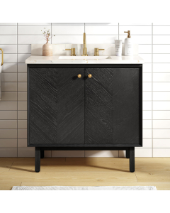 Avanity Adele (single) 36-Inch Black Oak Vanity - ADELE-V36-BK