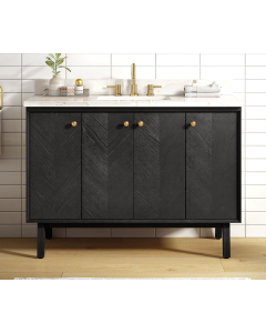 Avanity Adele (single) 48-Inch Black Oak Vanity - ADELE-V48-BK