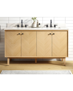 Avanity Adele (double) 60-Inch Natural Oak Cabinet - ADELE-V60-NO