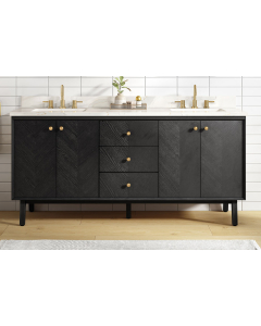 Avanity Adele (double) 72-Inch Black Oak Vanity - ADELE-V72-BK