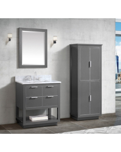 Avanity Allie (single) 31-Inch Twilight Gray With Brushed Silver Trim Vanity - ALLIE-V30-TGS