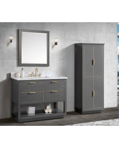 Avanity Allie (single) 43-Inch Twilight Gray Gold Trimmed Vanity - ALLIE-V42-TGG