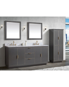 Avanity Austen (double) 73-Inch Twilight Gray Gold Vanity - AUSTEN-V72-TGG
