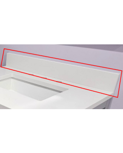 Silestone 36-inch White Zeus Quartz Backsplash & Optional Sidesplashes - 2cm Thick