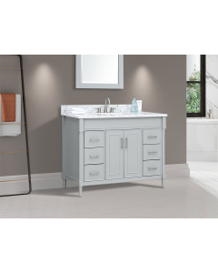 Avanity Bristol (single) 49-Inch Light Gray Vanity - BRISTOL-V48-LG