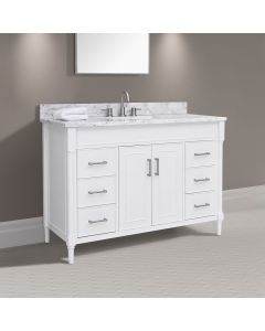 Avanity Bristol (single) 49-Inch White Vanity - BRISTOL-V48-WT