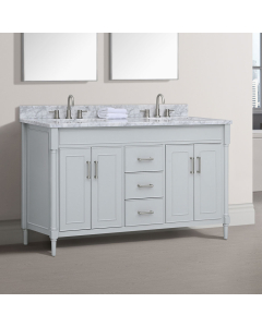 Avanity Bristol (double) 61-Inch Light Gray Vanity - BRISTOL-V60-LG