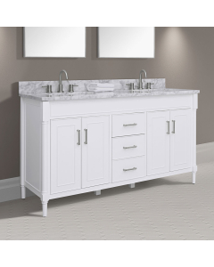 Avanity Bristol (double) 61-Inch White Vanity - BRISTOL-V60-WT