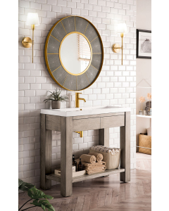 --CLEARANCE--James Martin Brooklyn (single) 39.38-Inch Platinum Ash Vanity - C205-V39.5-PTA