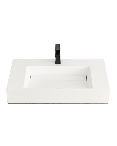 James Martin (single) 31.5-inch Glossy White Composite Stone Integrated Countertop/Sink