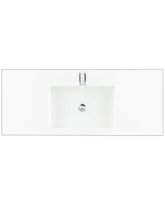 James Martin (single) 48-inch Glossy White Composite Stone Integrated Countertop/Sink