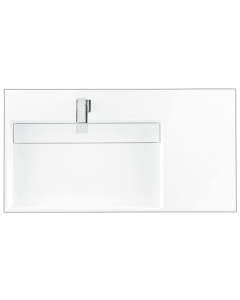 James Martin (single) 35.4-inch Glossy White Composite Stone Integrated Countertop/Sink