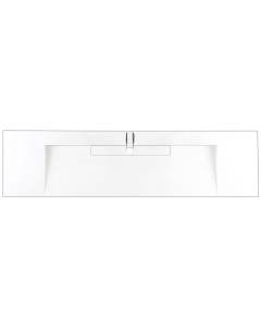 James Martin (single) 72.5-inch Glossy White Composite Stone Integrated Countertop/Sink
