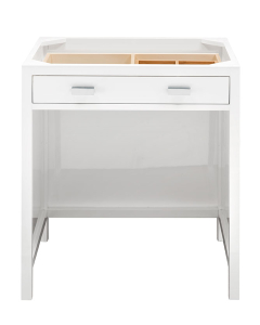 James Martin Addison 30-Inch Glossy White Makeup Cabinet - E444-CU30-GW 